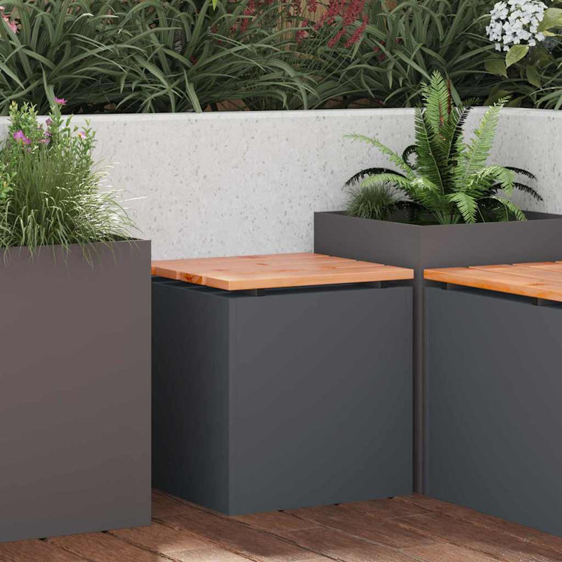 Outdoor Bench, 43cm H x 40cm W x 40cm D, Anthracite