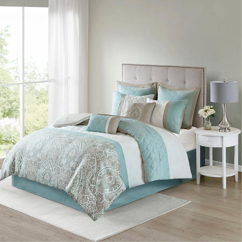 Cal King 8 Piece Comforter Set, California King Comforter + 7 Additional Pieces