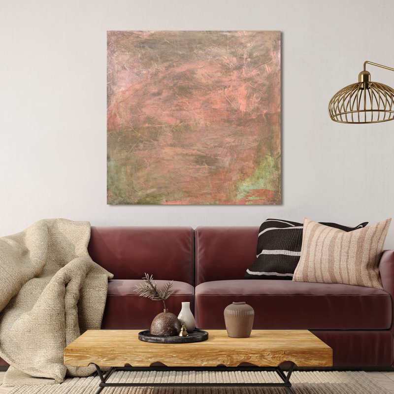 Abstract Painting: Horizon Of Light I - Wrapped Canvas Print, 50cm H x 50cm W