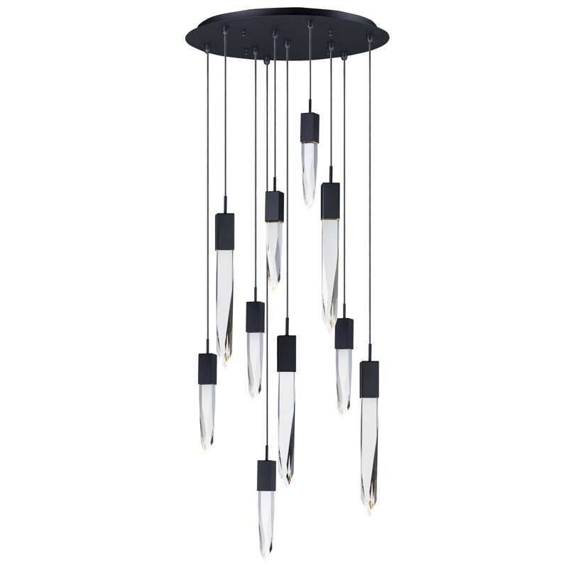 Adebare 10 - Light LED Cluster Pendant, Black