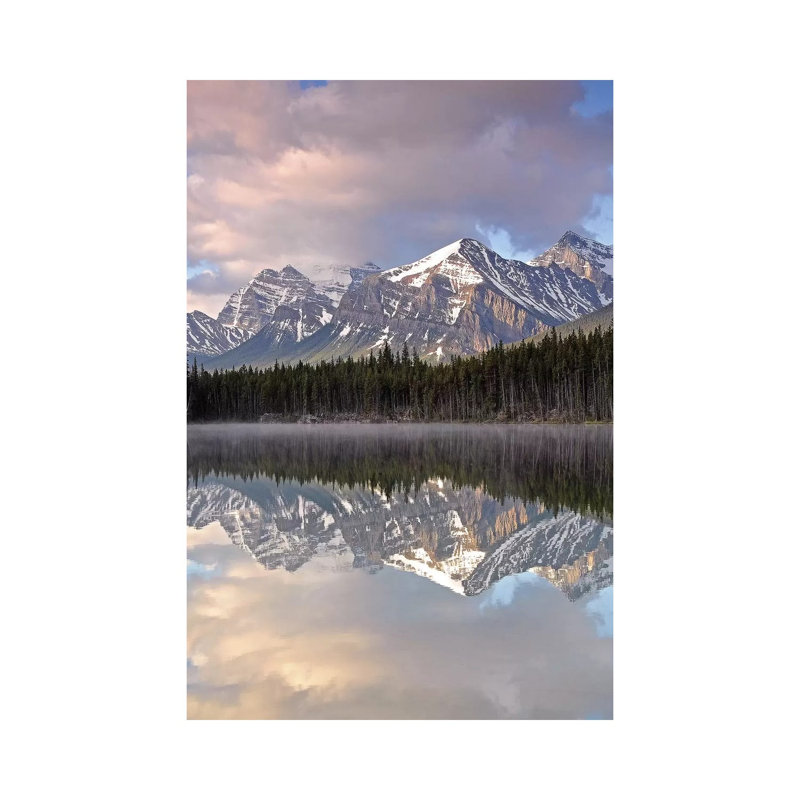 Cloudy Herbert Lake by Brian Wolf - Wrapped Canvas Print