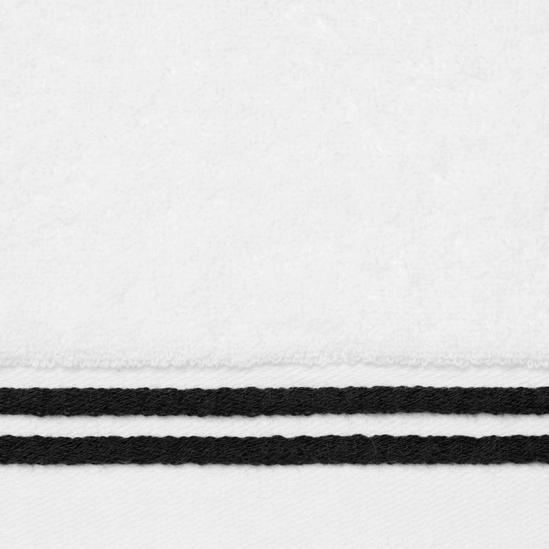 Aura Bath Sheet, White/Black