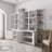 2-PIECES FREESTANDING BOOKCASES WITH TWO TRIANGLE SIDED