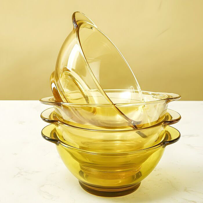 Bol quotidien en verre 5,3 po Lakevia, Jaune