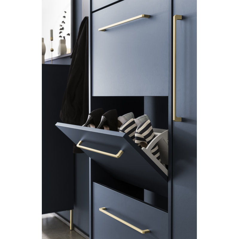 Bansil 25 Pair Shoe Storage Cabinet, Dark Blue