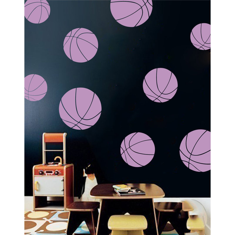 Décalcomanie murale baskets, Lilas, H 40 po x l 40 po x P 0,01 po