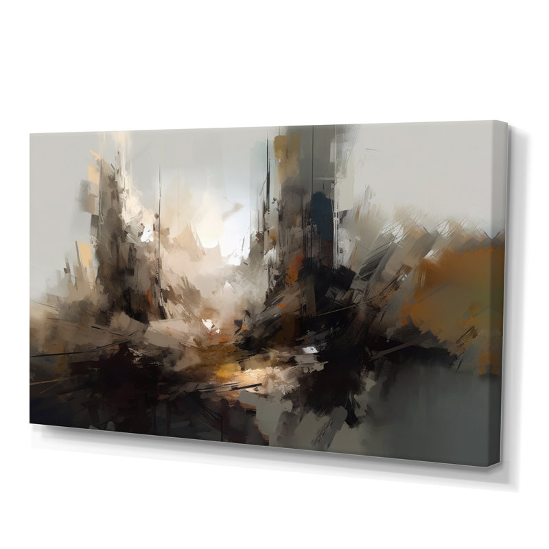 «Ouida Abstract Delicate Brushstroke IV», reproduction sur toile, H 12 po x l 20 po x P 1 po, Toile tendue