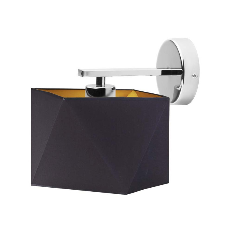 Woodford Steel Armed Sconce, Black, Black
