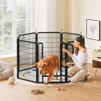 Panel Metal Exercise Pen With Door