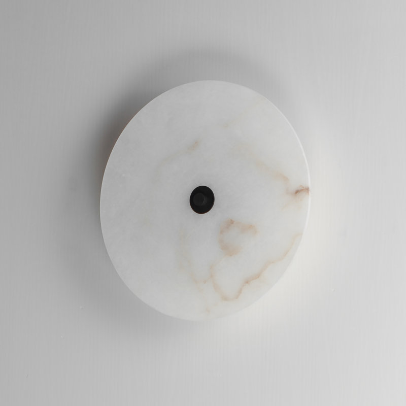 Plafonnier semi-encastré Haldeman Alabaster