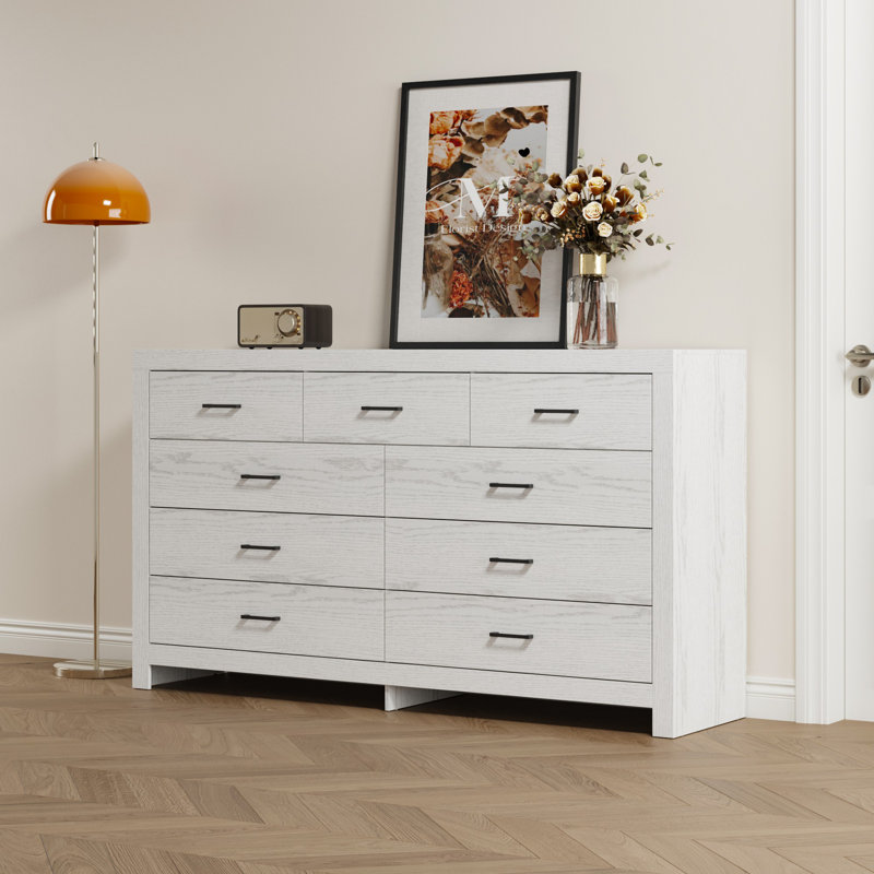 Commode élégante à 9 tiroirs - Solution de rangement moderne pour la chambre à coucher et le salon
