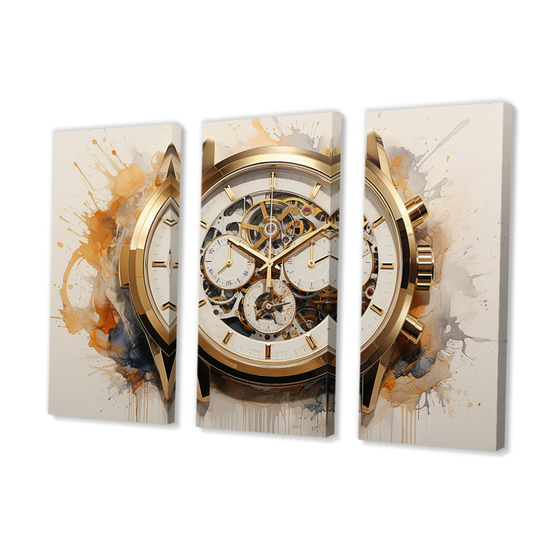 Minimalisme, montre de luxe II, ensemble d'art sur toile, H 40 po x l 60 po