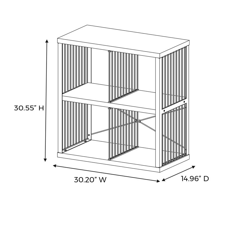 Bibliothèque à 30 cubes H 30,55 "x l 30,2", Blé
