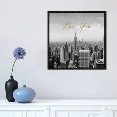Golden New York 1 Piece Wall Art on Canvas