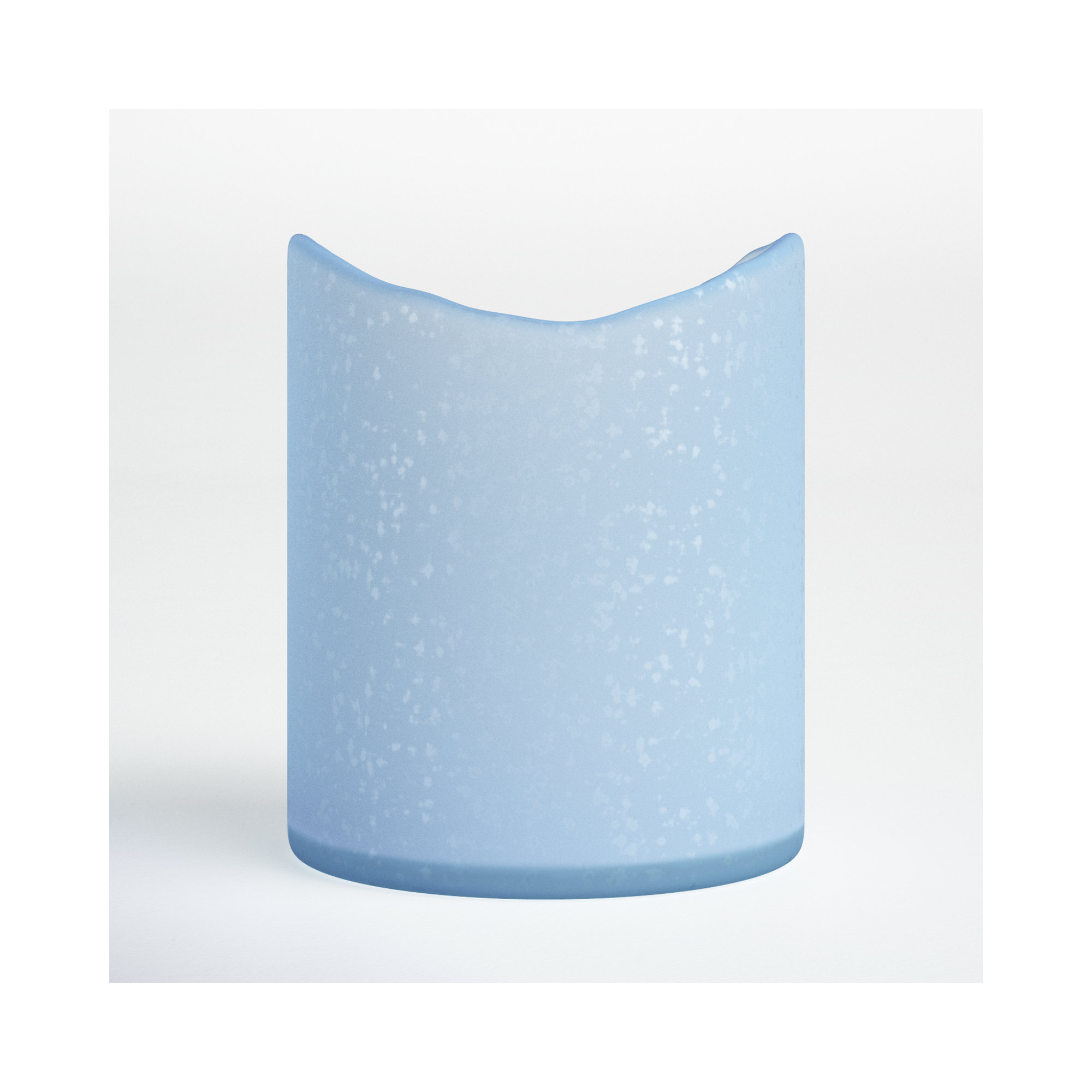 Glass Tabletop Hurricane, Blue,  6" H x 5" W x 5" D