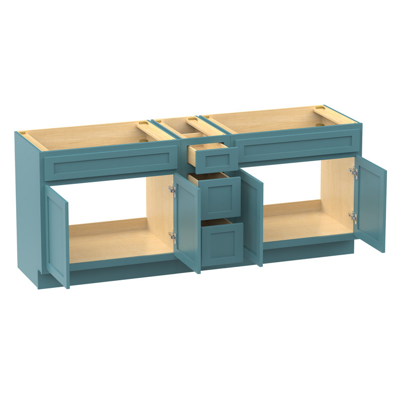 Base de meuble-lavabo double 84 po 84 po seulement, Vert