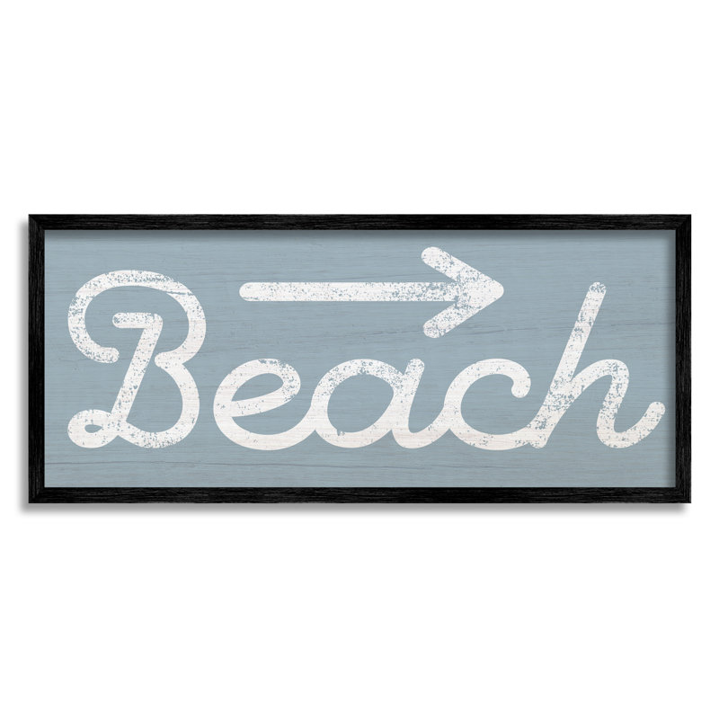 «Vintage Beach Arrow» par Daphne Polselli, impression graphique sur toile, H 13 po x l 30 po x P 1,5 po