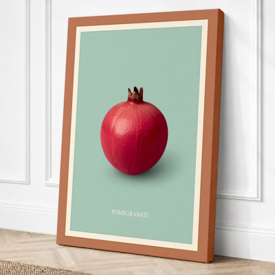 Pomegranate Study Botanical - Wrapped Canvas