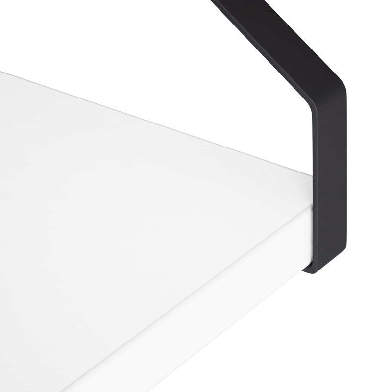 3 -Piece Steel Floating Shelf, 15.5 cm H x 40 cm L x 16 cm D