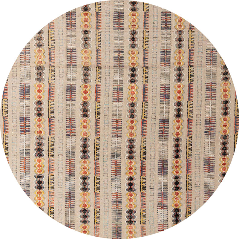 Abstract Indoor Rug, Round 5'