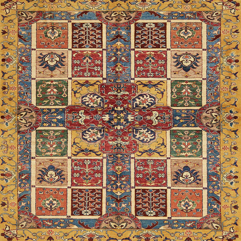 Tapis abstrait moderne 629, Carré 7 pi
