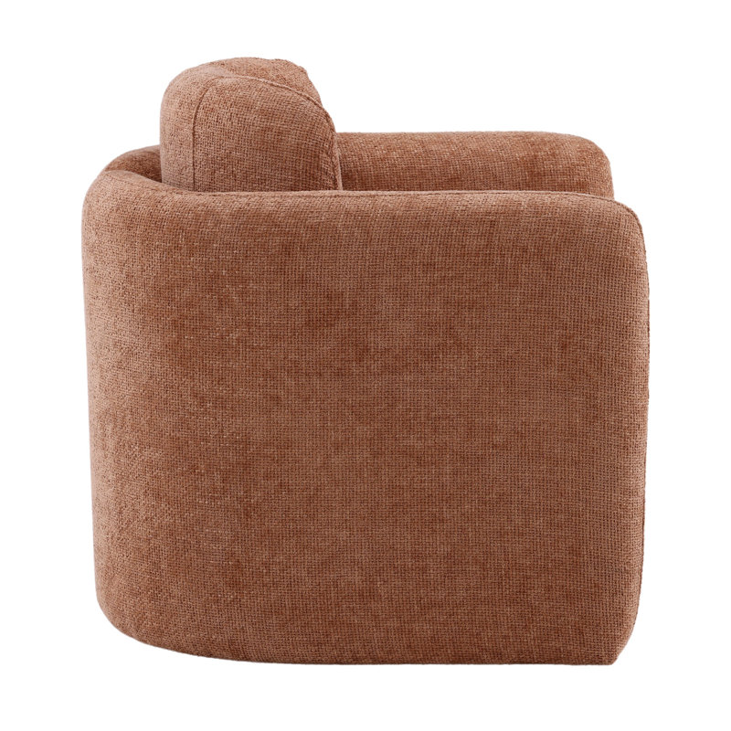 Munson Upholstered Occasional Chair, Ginger, Orange Polyester