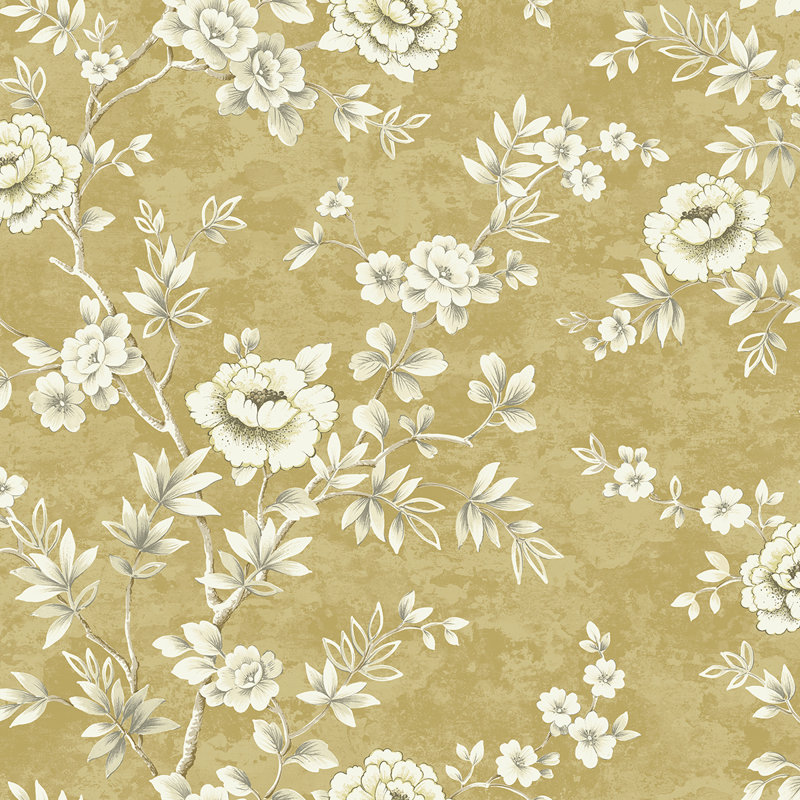 Gracjan Floral Roll, Metallic Gold