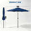 Parasol de table solaire 10 pi avec lumières, parasol de table d'extérieur | 32 DEL, 8 nervures en fer robustes, manivelle et inclinaison à bouton-poussoir, sans base, pour piscine de jardin
"-133292901