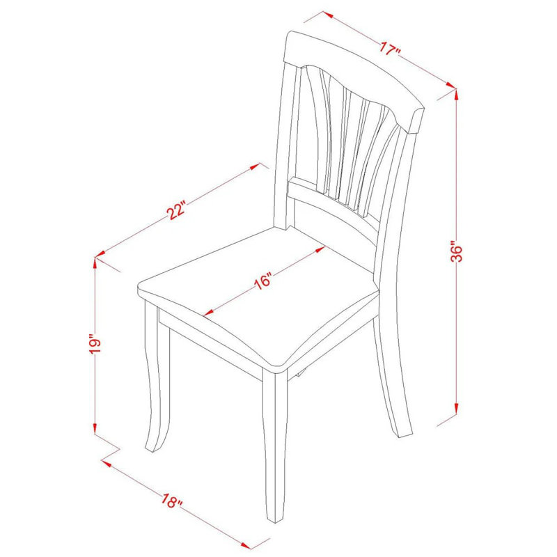 Cet ensemble de salle à manger 5 pièces comprend une table de salle à manger de style Mid-Century et 4 chaises de salle à manger en similicuir avec dossier à lattes - Finition noire