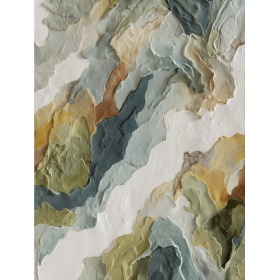 Shades Of Green Wallpaper Abstract Removable Layered Wall Mural