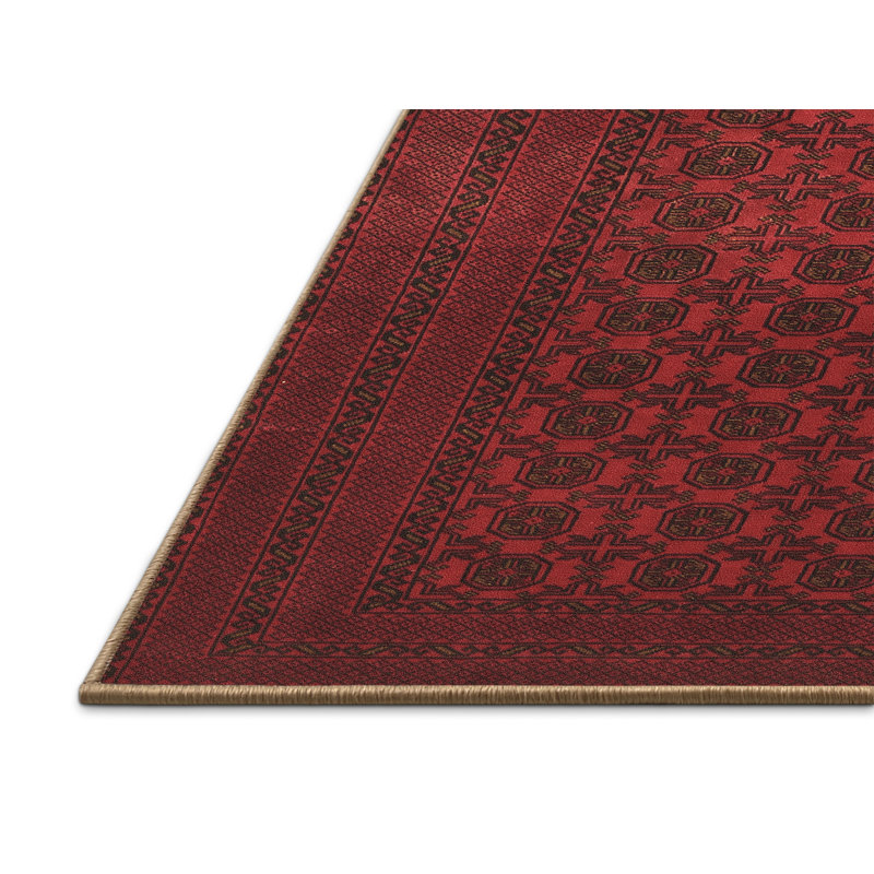Tapis de couloir oriental en laine / polyester brun tissé à la machine 2 pi x 5 pi Oriental