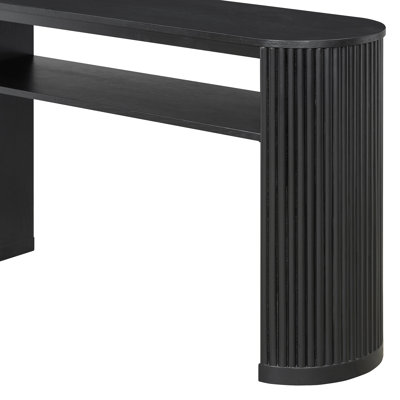 Console rustique avec pieds cannelés Trexm
