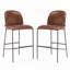 Tabouret de bar rembourré en métal