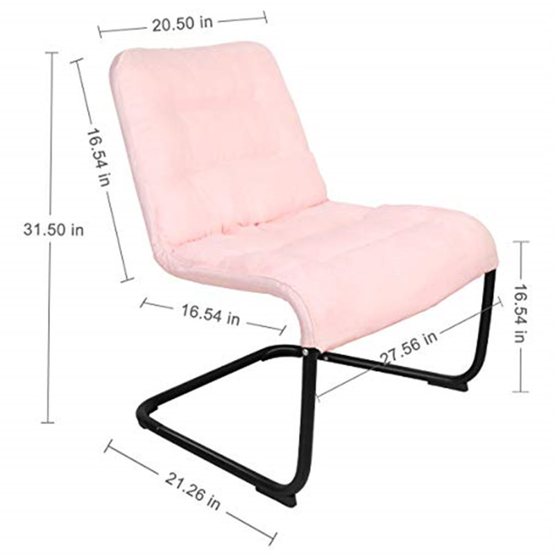 Chumy Padded Accent Chair, Pink