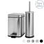 Harbour Housewares Mismatched Bathroom Bin & Brush Set-1646478170