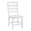 De 2 chaises décontractées en bois blanc, capacité de poids de 250 lb, 2 chaises avec finition blanche