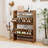 16 Pair Shoe Storage Cabinet For Entryway With 2 Flip Drawers, Narrow Shoe Rack Cabinet With Open Storage