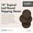  4 Pack 18" x 18" Tropical Leaf Decorative Stepping Stones, Brown