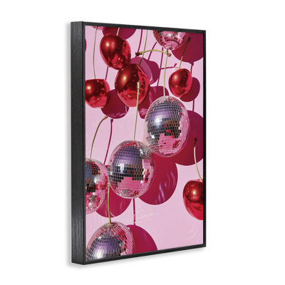 «Cherry Disco Fruits», giclée encadrée, design par LSR Design Studio