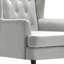 Fauteuil d'appoint Elle Decor Celeste 81 cm de large en velours capitonné, fauteuil à oreilles avec dossier capitonné, accoudoirs hauts et design vintage classique-35510111