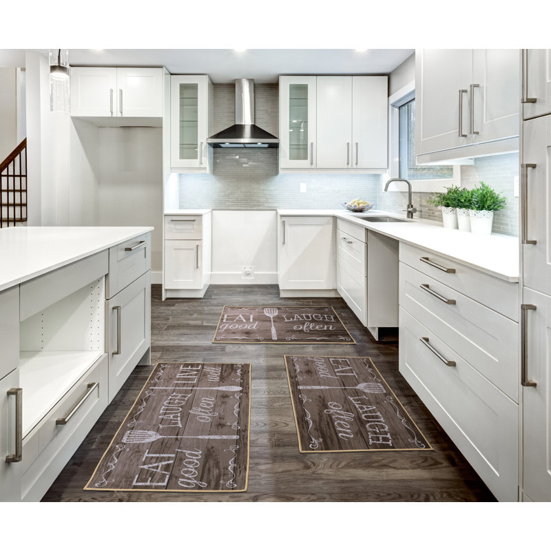 Cucina Eat Laughs Kitchen Rug Set