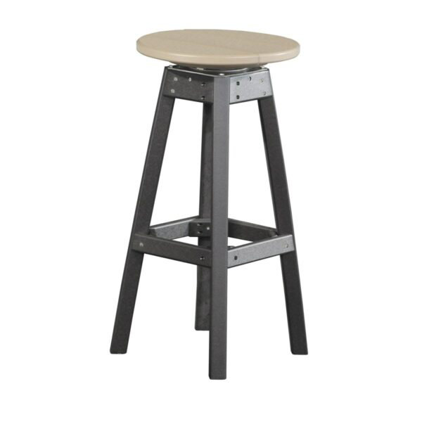 Tabouret de bar de patio 29,75 po Alsfeld, Noir, Gris tourterelle