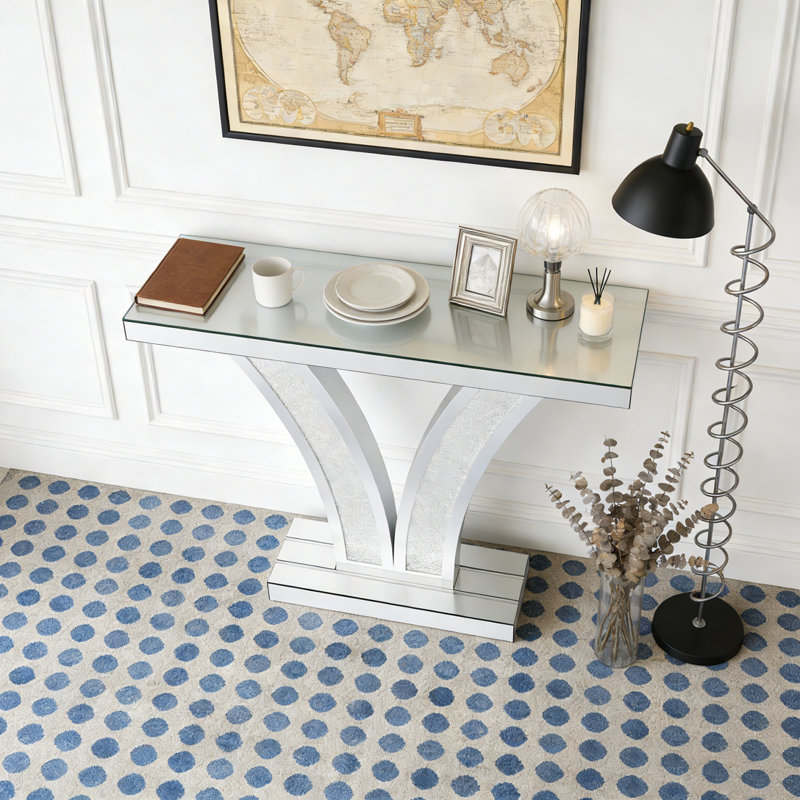 Mirrored Console Table Modern Entryway Table
