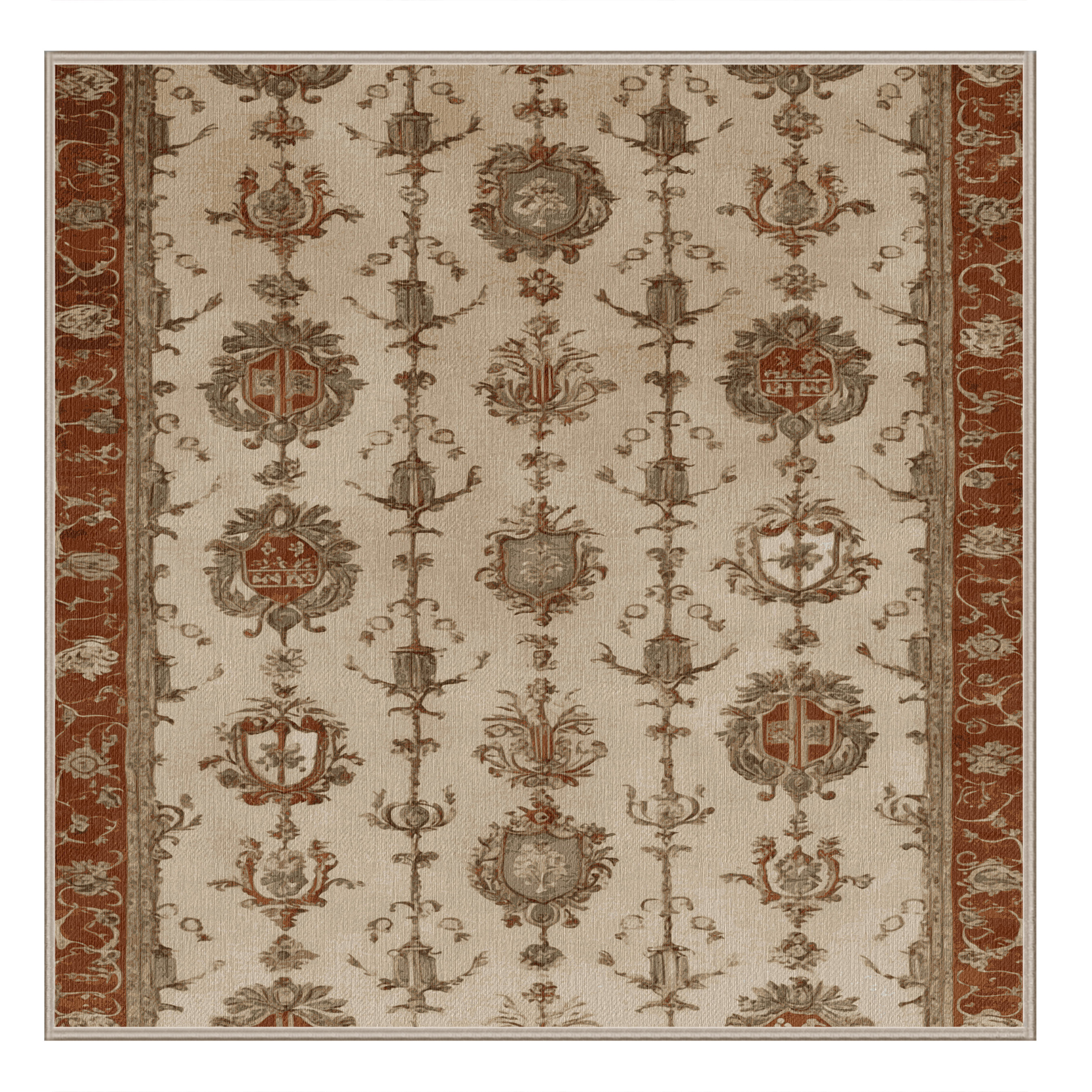 Bloomsbury Market Machine Washable French Brown Area Rug - Wayfair Canada