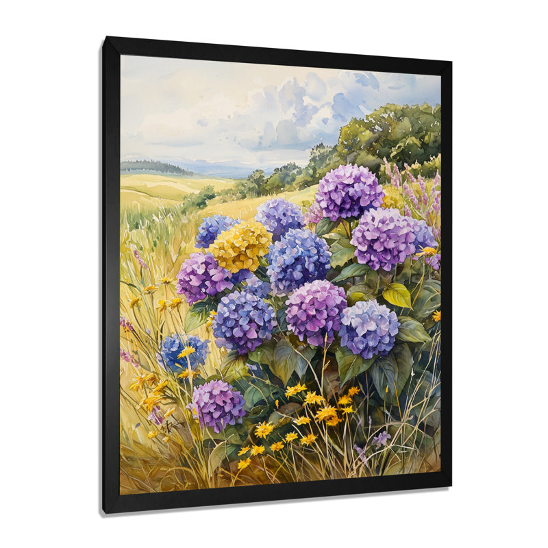 Richardson - Floral Wall Art Prints, Reproduction encadrée d'une seule photo, Noir, noir, noir, noir, H 20 po x l 12 po