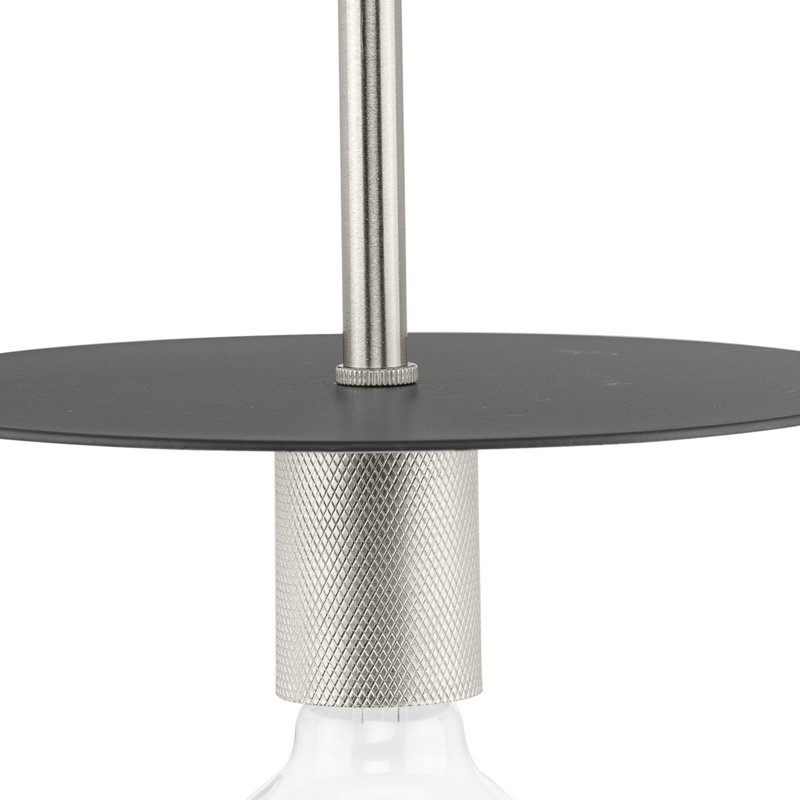 Luminaire suspendu simple à 1 lumière Gramercy, Nickel brossé