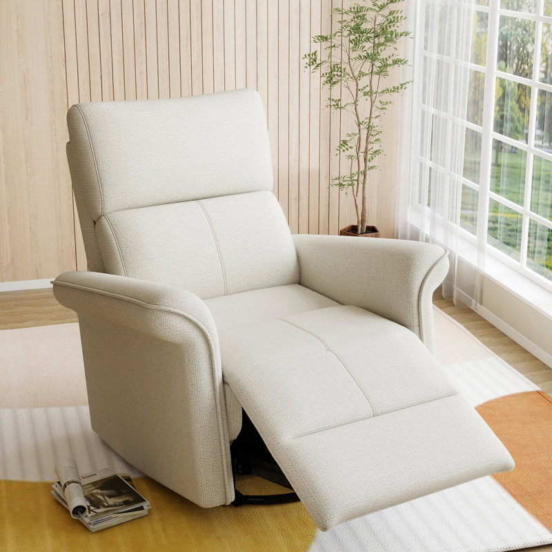 Fauteuil inclinable manuel berçant rembourré