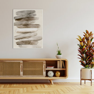 Stacked Rocks I by Framed Canvas Wall Art Print