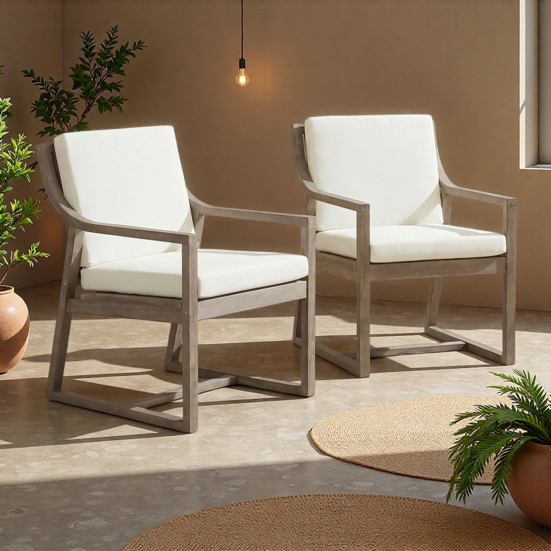 Ensemble de chaises d'extérieur pour l'extérieur, Brun