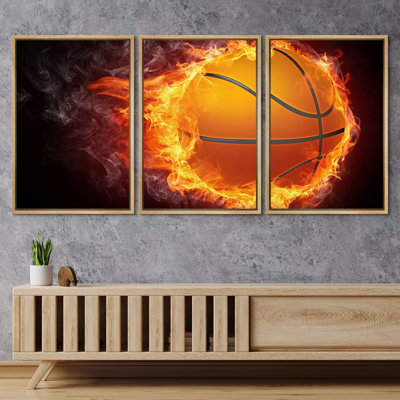 «Passionate Burning Basketball», reproduction d'impression